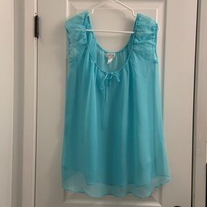 La SENZA Green Ruffled Chemise